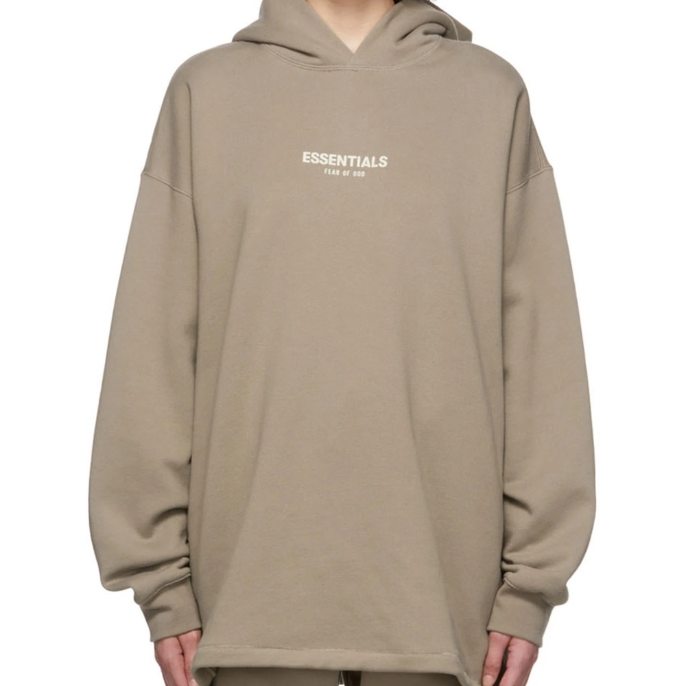XL Essentials Taupe Cotton Hoodie
